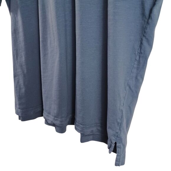 L.L. Bean Organic Cotton Men's Polo XXL Tall Blue Slightly Fitted Pocket Shirt - Picture 5 of 8